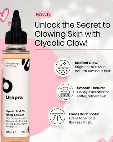 Urapra Glycolic Acid 7% Toning Solution (100ml)
🎉 BUY 1 GET 1 FREE